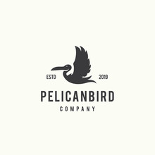 Pelican Bird Logo Design Template Inspiration - Vector