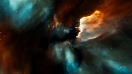 Wall Mural - night sky with stars and nebula