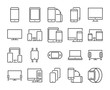 Device icon. Electronic and devices line icons set. Editable stroke. Pixel Perfect.