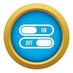 Wall Mural - Button on and off icon blue vector isolated on white background for any design