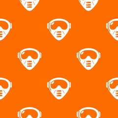 Wall Mural - Paintball mask equipment pattern vector orange for any web design best