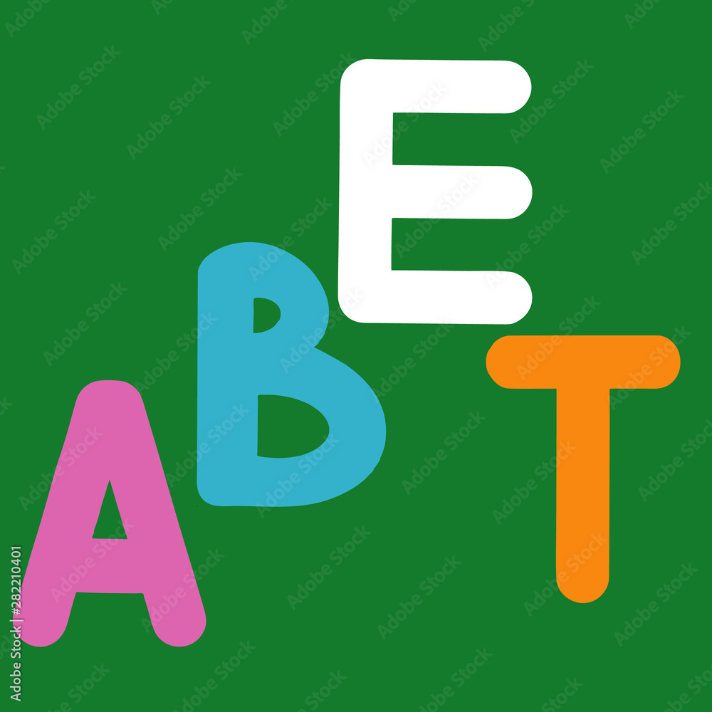 Abc Raster Stock-Foto „English alphabet for children education, letters ABET ...