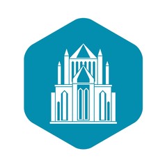 Wall Mural - Cathedral icon. Simple illustration of cathedral vector icon for web