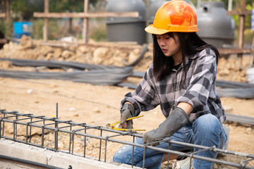 steel bar on site of construction