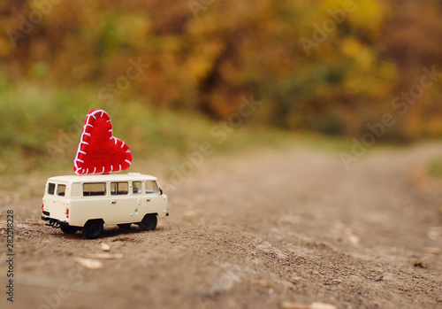 red toy car yellow roof