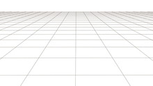 Wireframe Perspective Grid. Vector Illustration.
