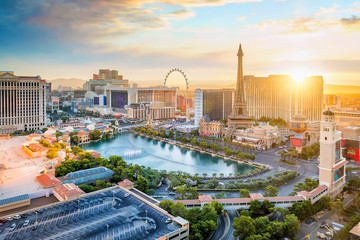 Wall Mural - cityscape of Las Vegas from top view in Nevada, USA