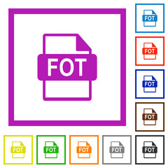 Poster - FOT file format flat framed icons