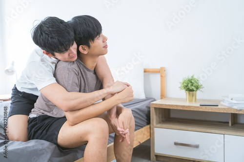 Young Cute Asian Gay Couple Snuggle And Hugging Teens Homosexual Couple Lgbtg Concept Love And Relationships Buy This Stock Photo And Explore Similar Images At Adobe Stock Adobe Stock
