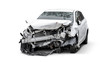 carcass of crashed car, Car insurance concept