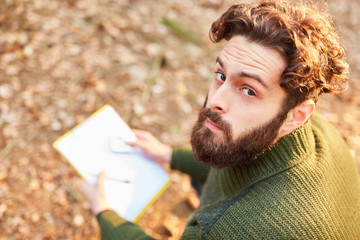 Sticker - Forester with checklist on clipboard