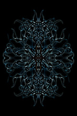 Aufkleber - Ornamental mandala. Original hand draw and computer collage.
