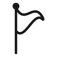Wall Mural - flag - minimal line web icon. simple vector illustration. concept for infographic, website or app.