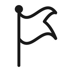 Wall Mural - flag - minimal line web icon. simple vector illustration. concept for infographic, website or app.