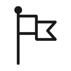 Wall Mural - flag - minimal line web icon. simple vector illustration. concept for infographic, website or app.
