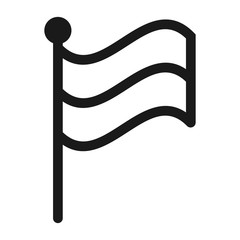 Wall Mural - flag - minimal line web icon. simple vector illustration. concept for infographic, website or app.