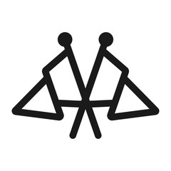 Wall Mural - flag - minimal line web icon. simple vector illustration. concept for infographic, website or app.