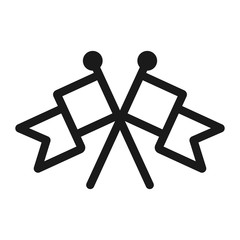 Wall Mural - flag - minimal line web icon. simple vector illustration. concept for infographic, website or app.