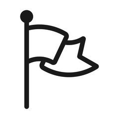 Wall Mural - flag - minimal line web icon. simple vector illustration. concept for infographic, website or app.