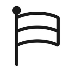 Wall Mural - flag - minimal line web icon. simple vector illustration. concept for infographic, website or app.