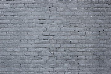 Poster - Light bluish grey brick wall texture background