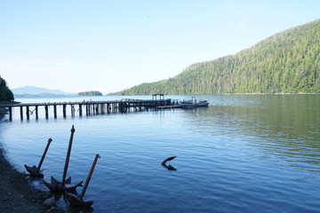 Wall Mural - Dock and Pier on the Ocean in Alaska