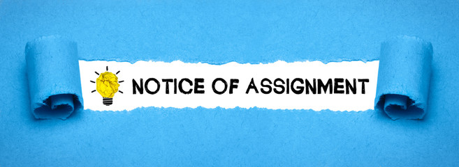 Canvas Print - Notice of assignment