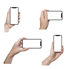 Wall Mural - Isolated male hands holding the phone