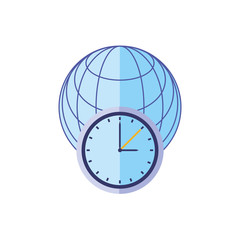 Wall Mural - time clock watch with browser isolated icon