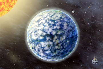 Wall Mural - Land - a third planet of the solar system