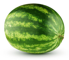 Ripe Watermelon Isolated On A White Background