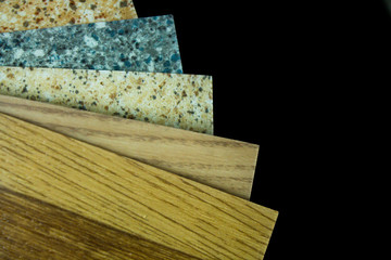 Wall Mural - Samples of office linoleum on an isolated background