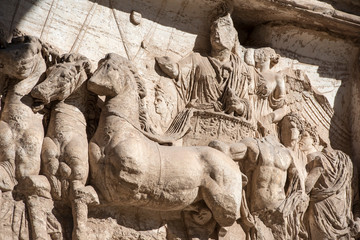 Canvas Print - walk through ancient Rome, Italy