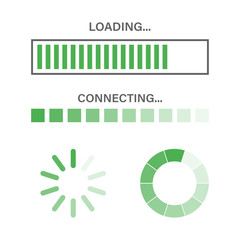 Wall Mural - set of loading process. isolated vector internet load or buffering. computer loading.