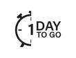 © Hubba Bubba - 1 day to go isolated vector icon. Countdown vector sign. Vector alarm of sale or low price.