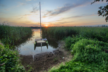 Wall Mural - Sunset on the lake - Gluszynskie Lake - Poland