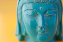 Blue Yoga Avatar Statuette For Home Altar. 