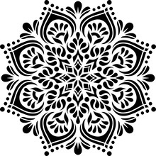 Mandala Pattern Stencil Doodles Sketch