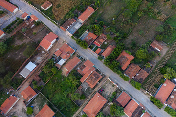 Aerial View of a Small City 