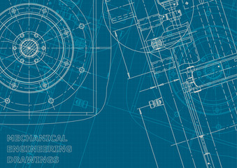 Wall Mural - Blueprint, Sketch. Vector engineering illustration