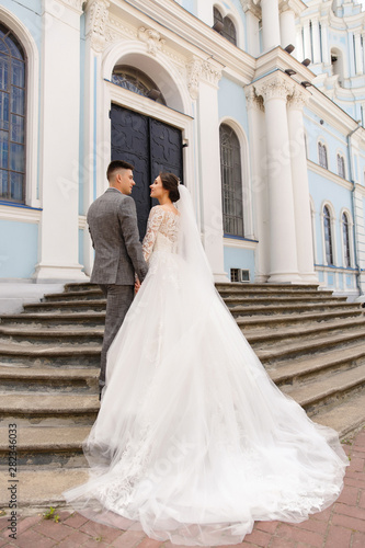 couple wedding dress