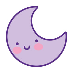 Canvas Print - Cute moon cartoon vector design