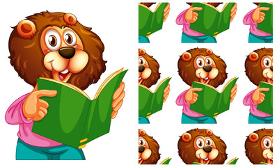 Wall Mural - seamless and isolated animal pattern cartoon