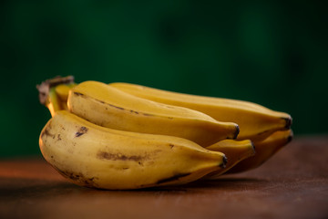 ripe silver banana bunch