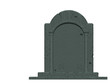 An isolated gravestone on transparent background