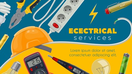 Electric power, energy cable, tester, light bulbs