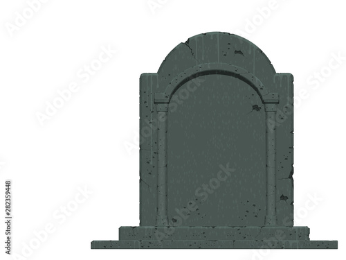 Cuadros en Lienzo An isolated gravestone on transparent background