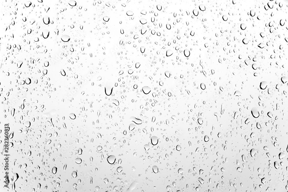 Random Raindrop Transparent on the Glass Window After Rainy Day - obrazy, fototapety, plakaty 