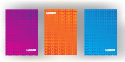 Wall Mural - l covers design with Colorful halftone gradients.background template design