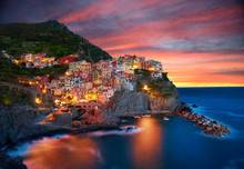 Famous City Of Manarola In Italy - Cinque Terre, Liguria